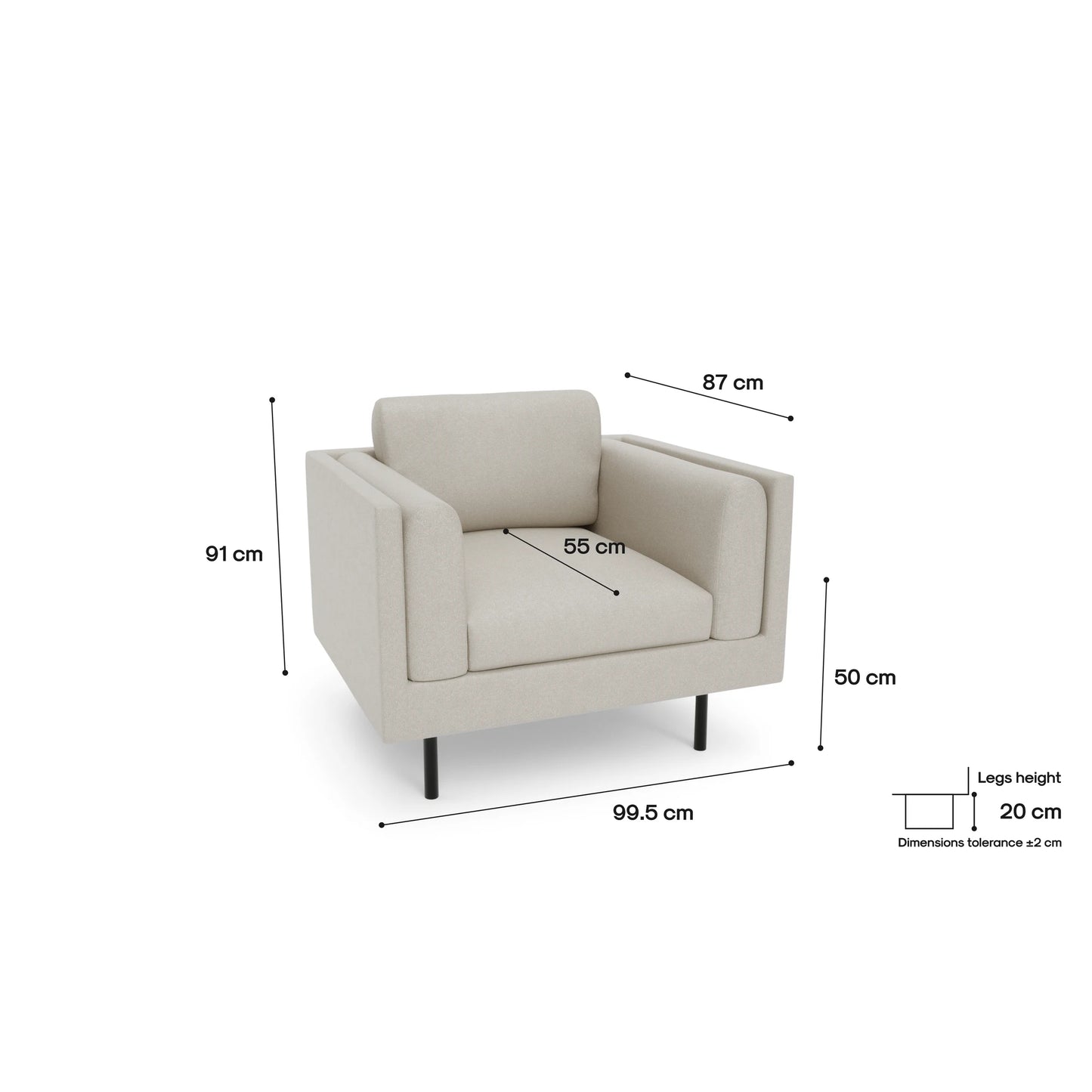 Armchair CHELSEA - Cream