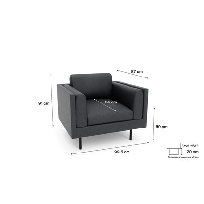 Armchair CHELSEA - Grey