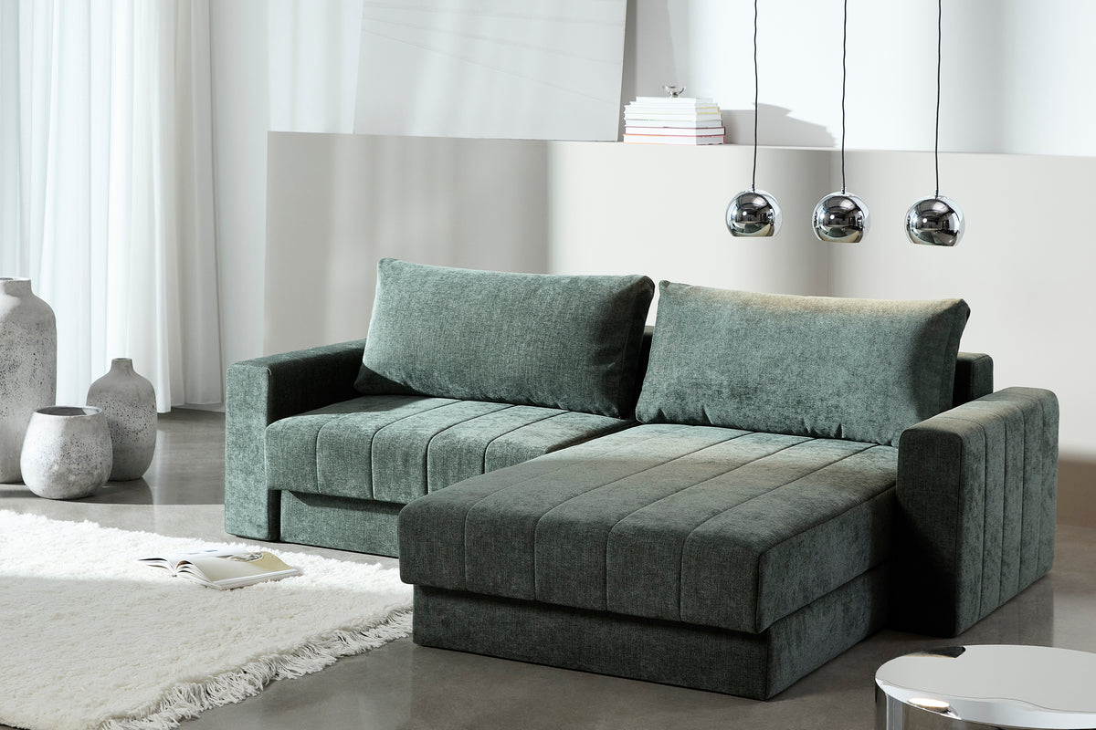 AKELLO Sofa Bed with Chaise and Arm Rests by Innovation Living, interior