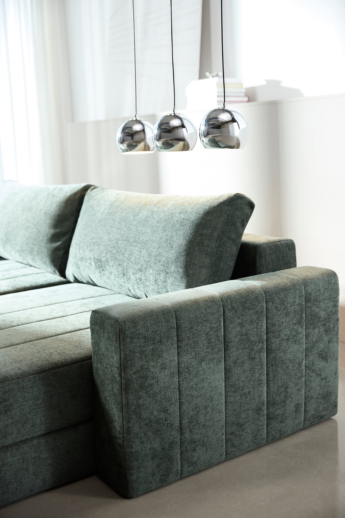 AKELLO Sofa Bed with Chaise and Arm Rests by Innovation Living, interior