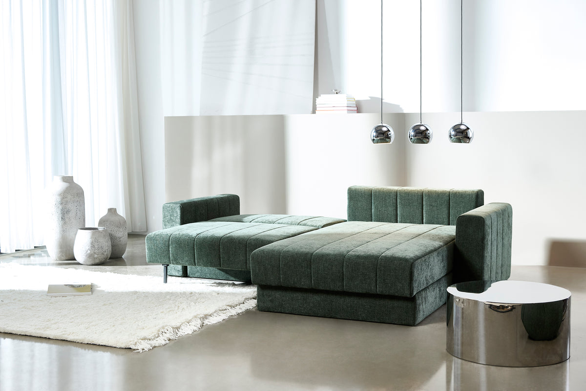 AKELLO Sofa Bed with Chaise and Arm Rests by Innovation Living, interior