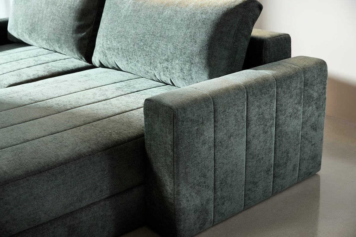 AKELLO Sofa Bed with Chaise and Arm Rests by Innovation Living, interior