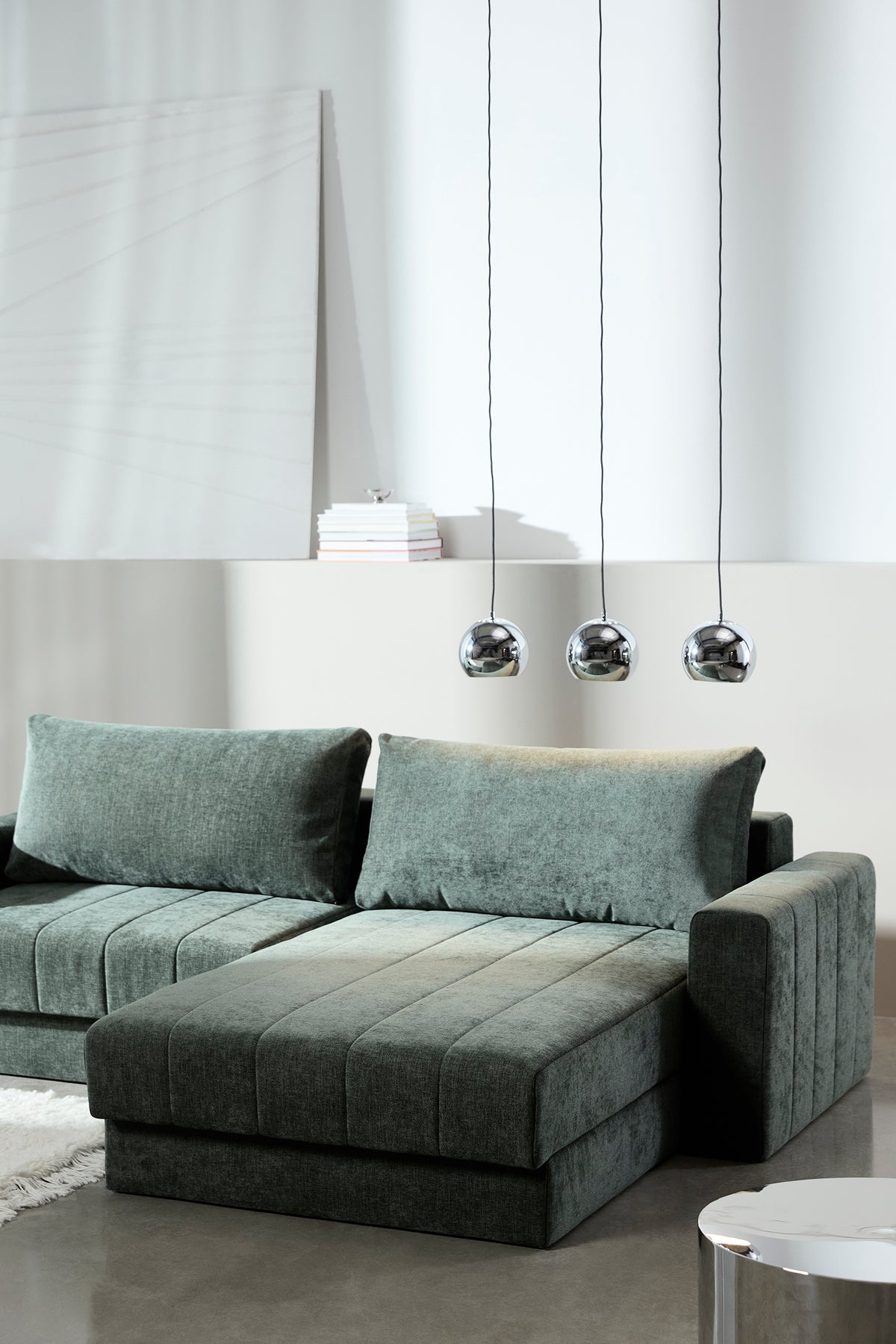 AKELLO Sofa Bed with Chaise and Arm Rests by Innovation Living, interior