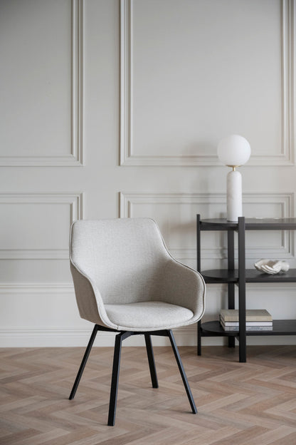 Rowico ALISON Swivel Beige Set of 2 Armchairs