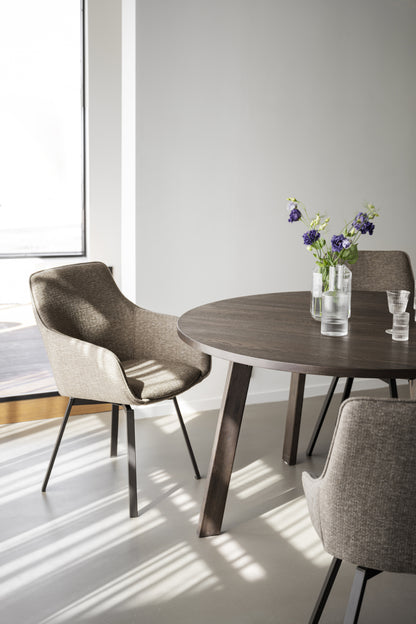 Rowico ALISON Swivel Dark Beige Set of 2 Armchairs