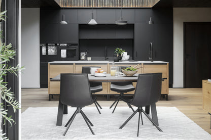 Rowico LOWELL Set of 2 Leather Swivel Chairs