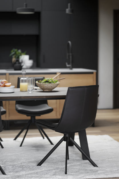 Rowico LOWELL Set of 2 Leather Swivel Chairs