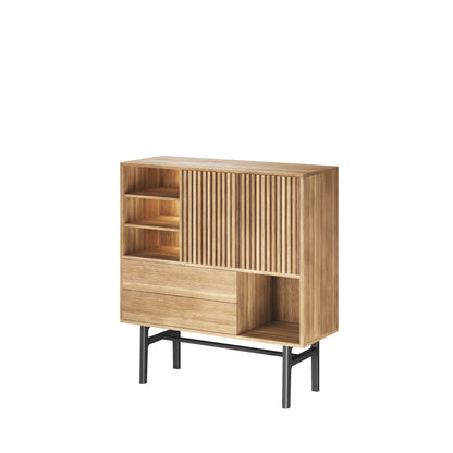 CASØ 230 Highboard with Slat Doors 120CM