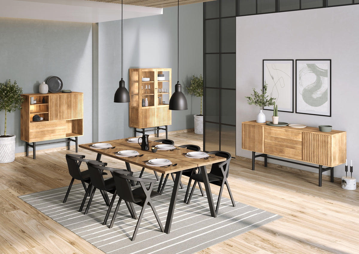 CASØ 230 Highboard with Slat Doors 120CM
