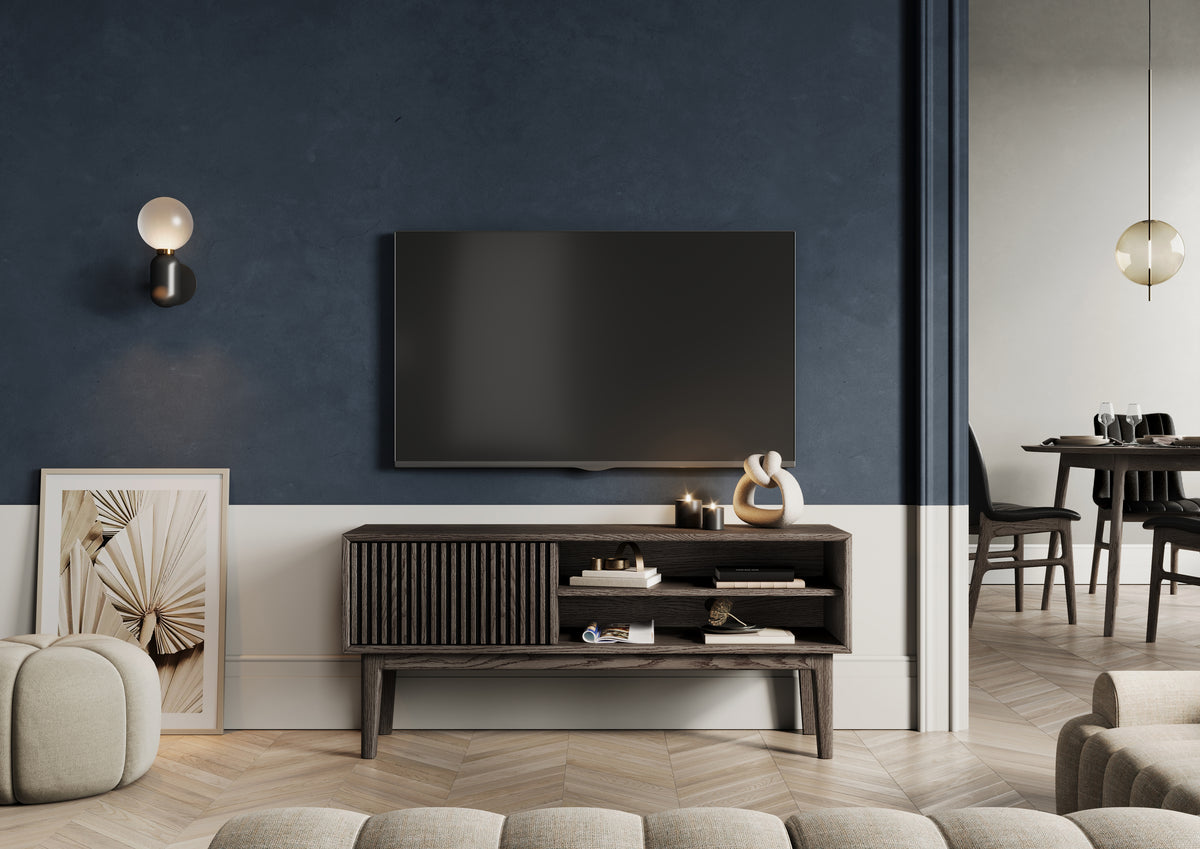 CASØ BROHOLM TV Stand with Slat Door 124CM