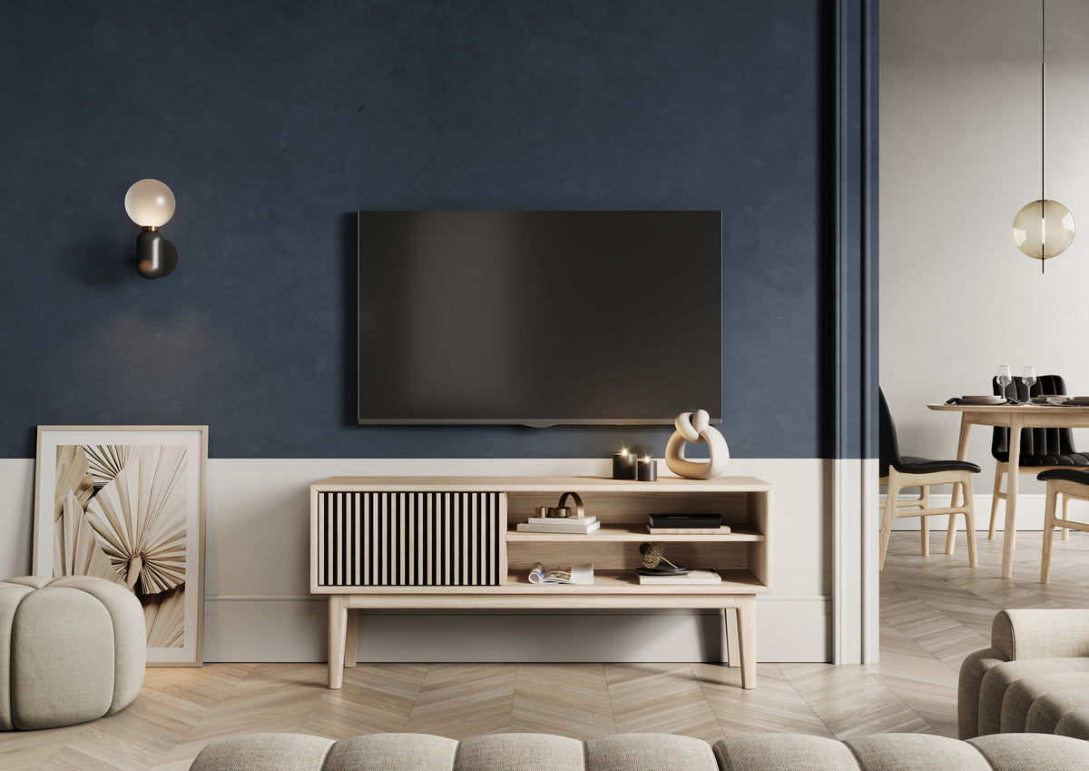 CASØ BROHOLM TV Stand with Slat Door 124CM