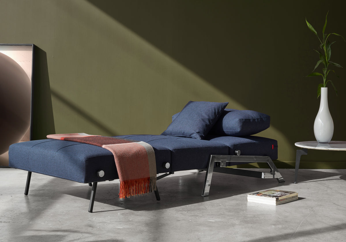 CUBED Chair Bed Chrome 90x200CM