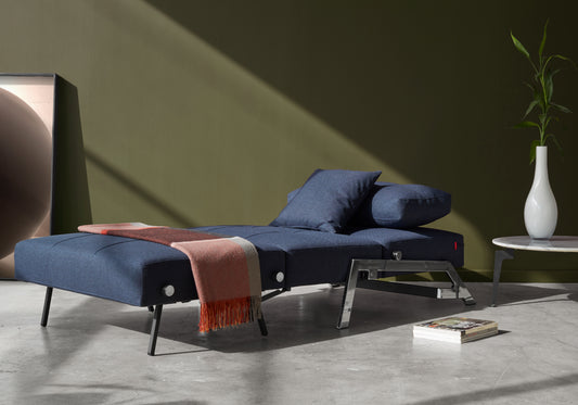 CUBED Chair Bed Chrome 90x200CM