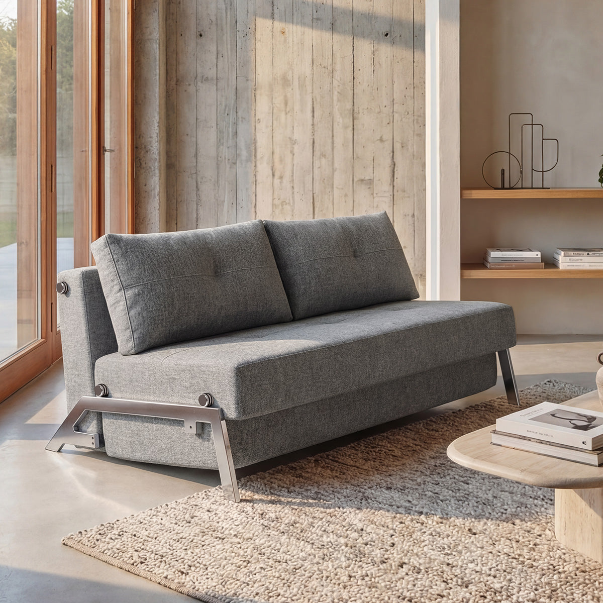 CUBED Sofa Bed Chrome by Innovation Living, interior