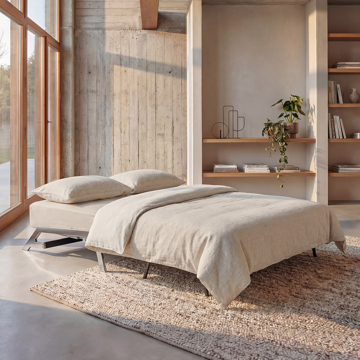 CUBED Sofa Bed Chrome by Innovation Living, interior