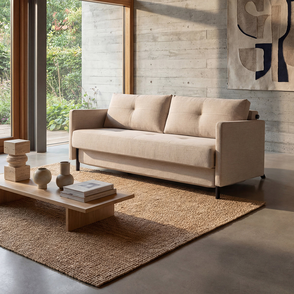 CUBED Sofa Bed with Arm Rests by Innovation Living, interior