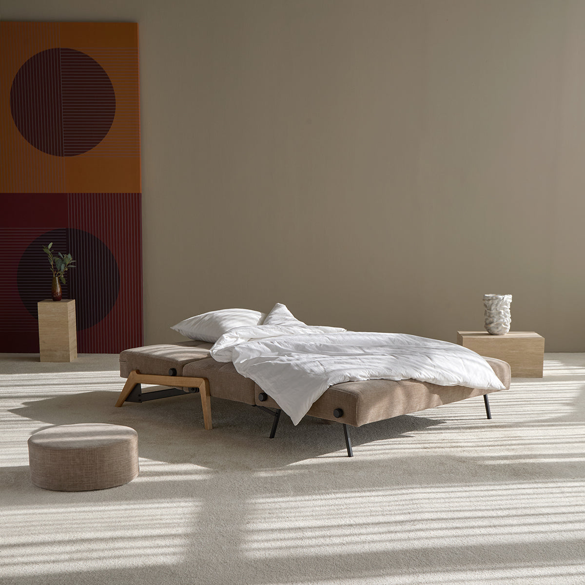 CUBED Sofa Bed Oak by Innovation Living, interior