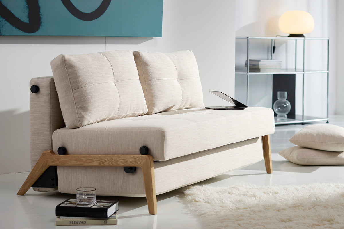 CUBED Sofa Bed Oak 140x200CM