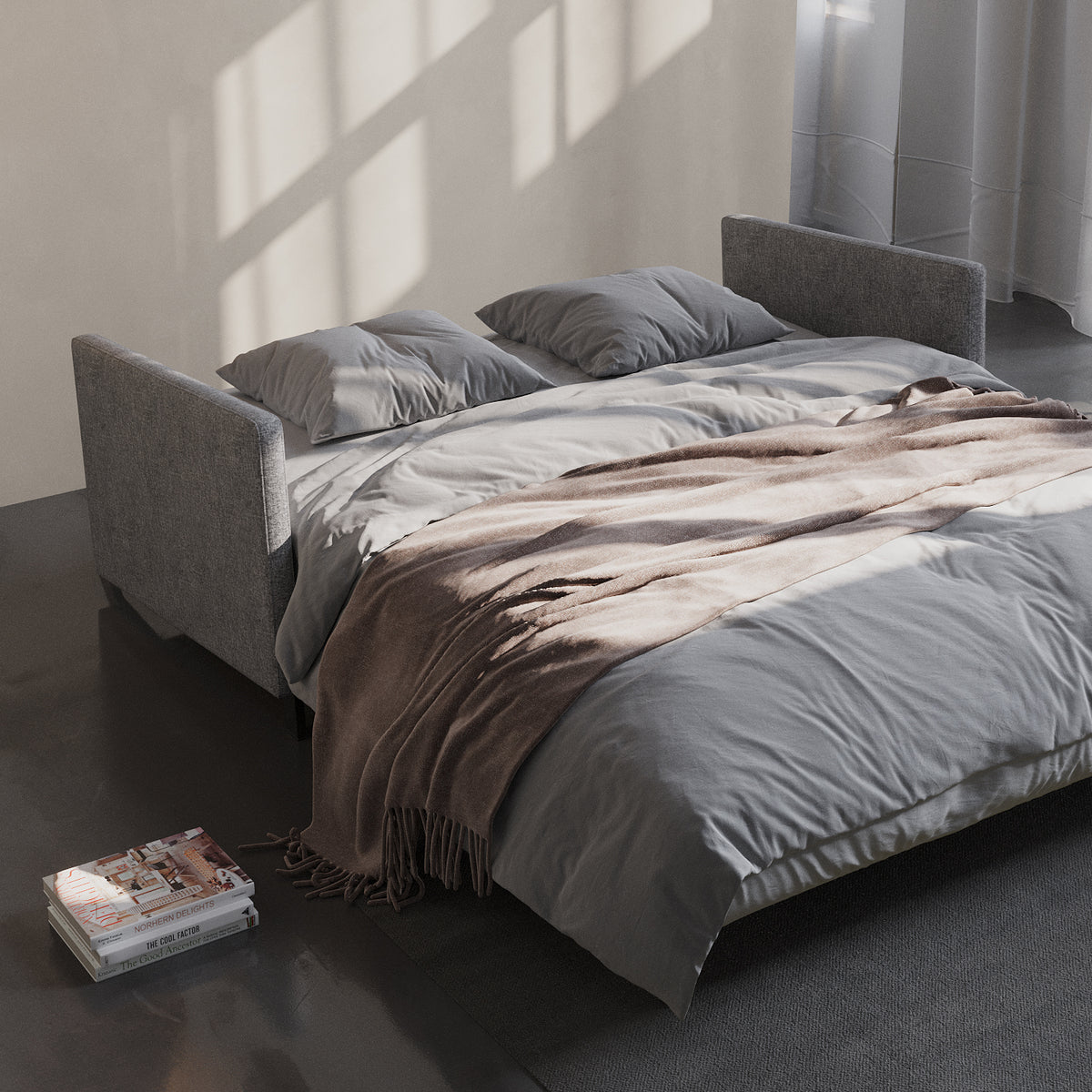 CUBED Sofa Bed with Arm Rests by Innovation Living, interior