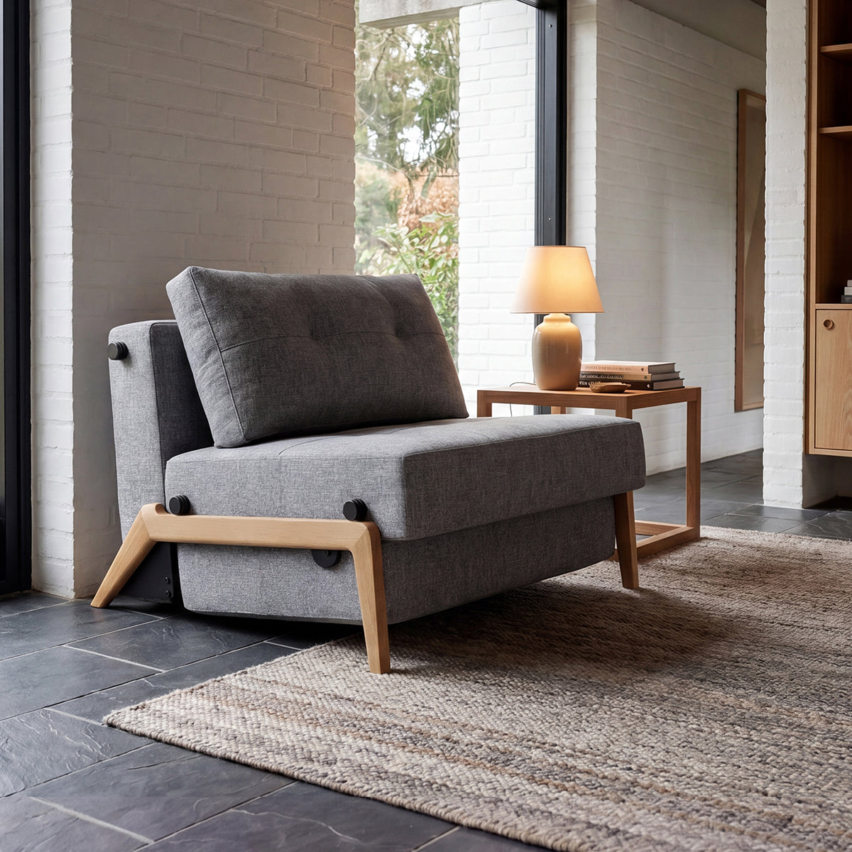 CUBED Chair Bed Oak by Innovation Living, interior