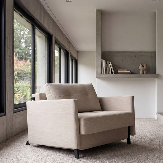CUBED Chair Bed with Arm Rests by Innovation Living, interior
