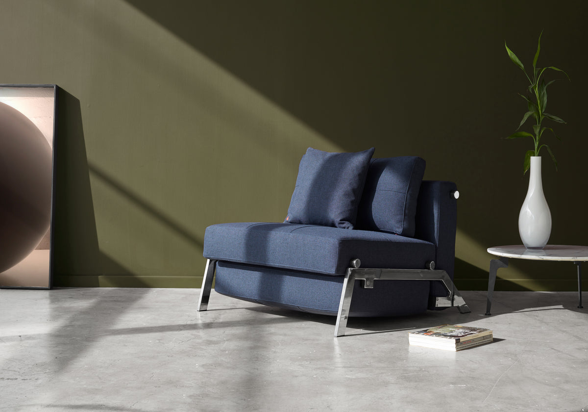 CUBED Chair Bed Chrome 90x200CM