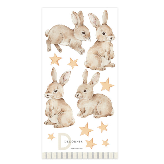 Rabbits stars Wall stickers