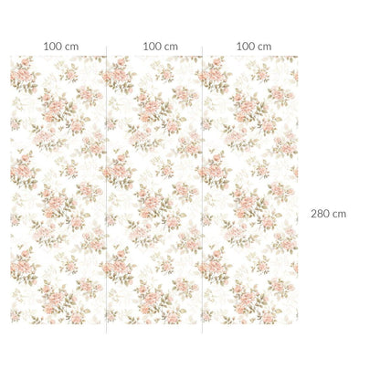 Vintage Rose Pattern Wallpaper