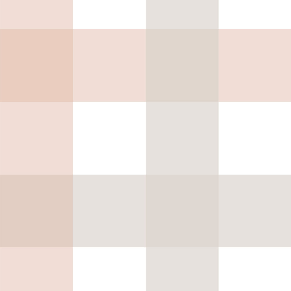 Provence check beige pink big Wallpaper