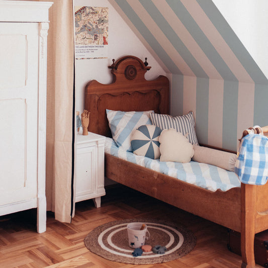 Portofino Stripes Blue Wallpaper