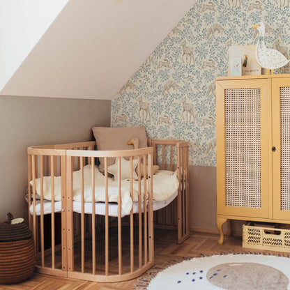 Forest animals and fairytale beige Wallpaper