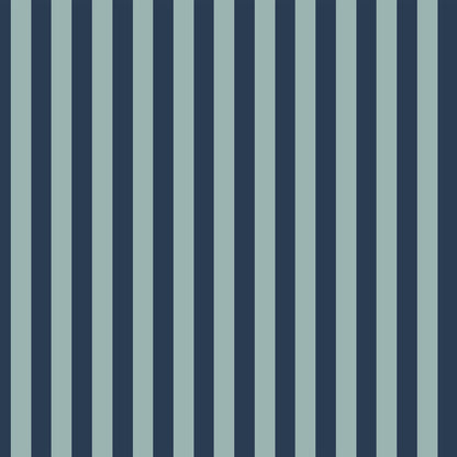Wide stripes 2 shades of blue Wallpaper