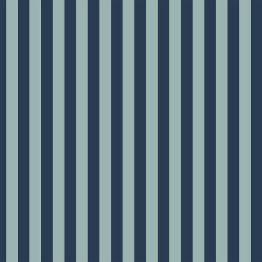Wide stripes 2 shades of blue Wallpaper