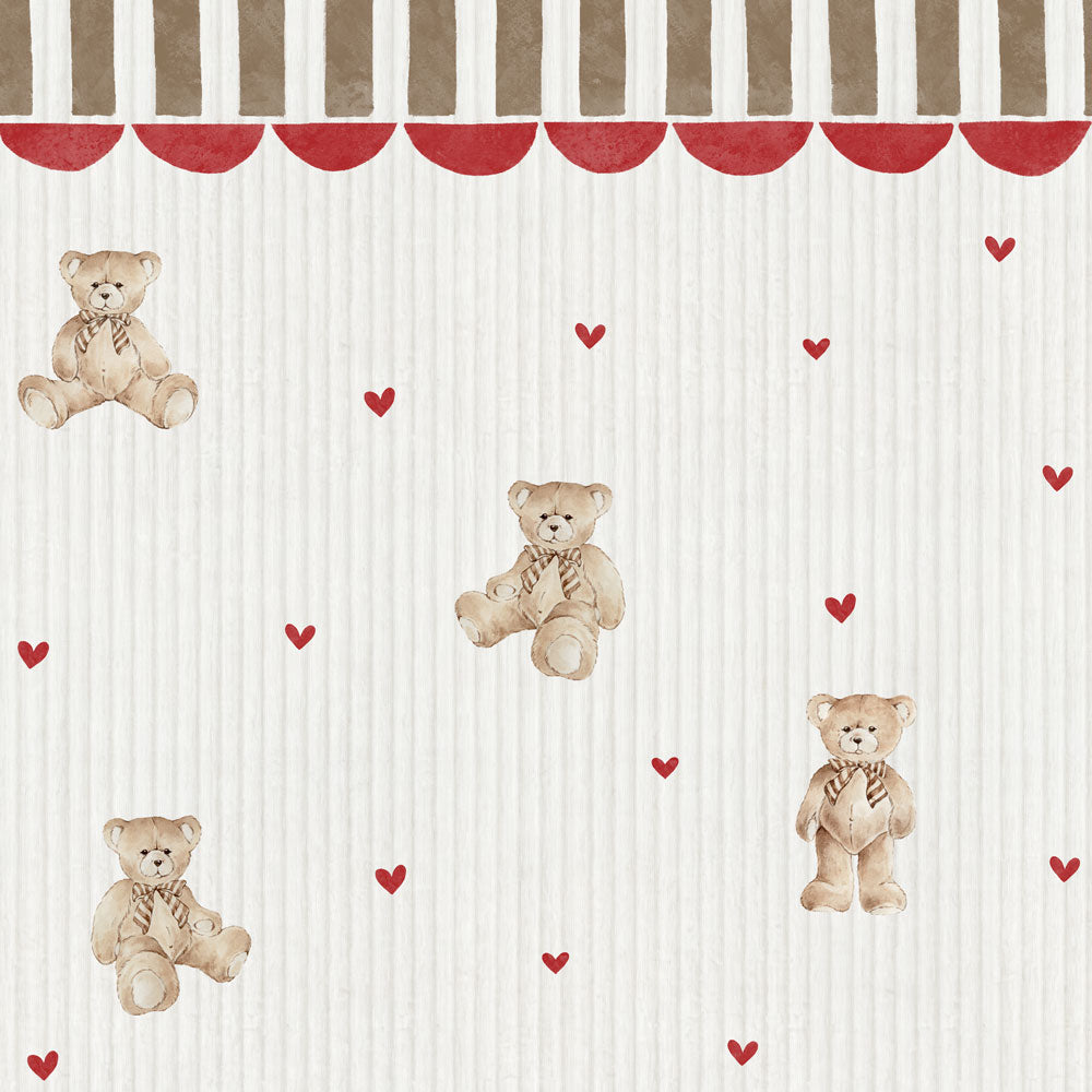 Teddy bears with ornament Wallpaper