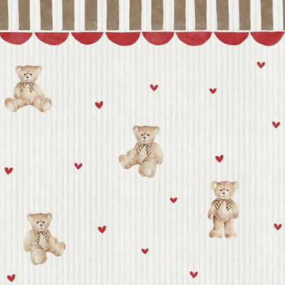 Teddy bears with ornament Wallpaper