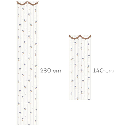 Delicate retro flowers with ornament Wallpaper