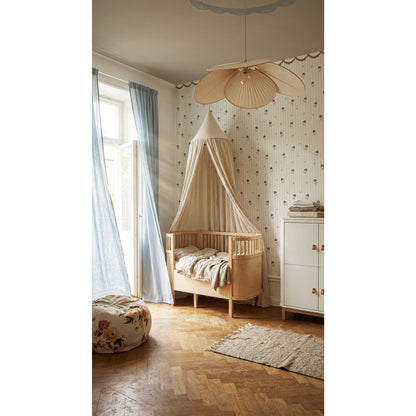 Delicate retro flowers with ornament Wallpaper