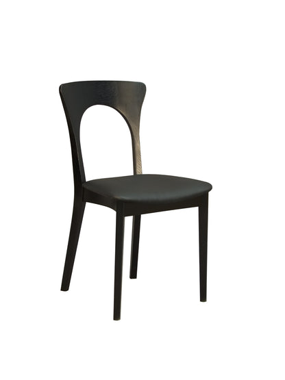 CASØ PETER Black Leather Set of 2 Chairs