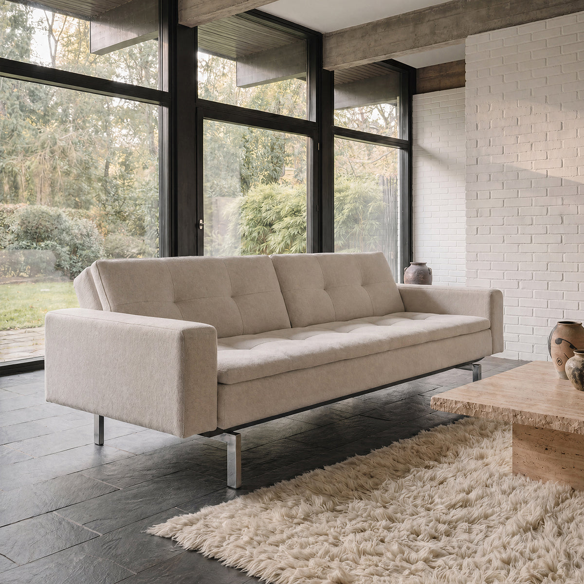 DUBLEXO Sofa Bed with Arm Rests Chrome by Innovation Living, interior