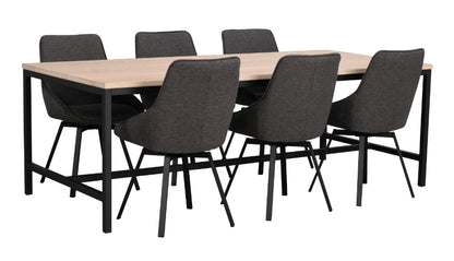 Rowico ALISON Swivel Grey Set of 2 Chairs