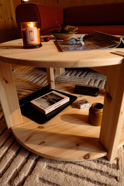 TUCK Coffee table round w. big storage — Scandinavian side table by Karup Design