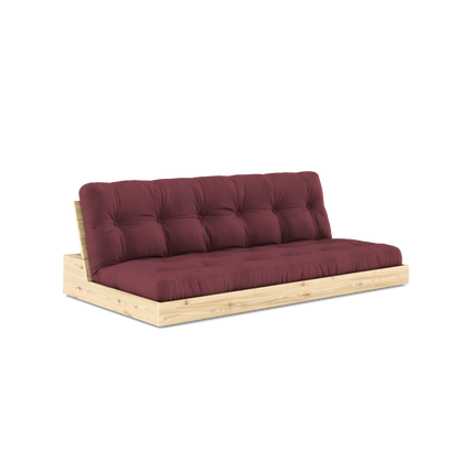 BASE Sofa bed 196 cm in Clear Lacquered Pine — Karup Design