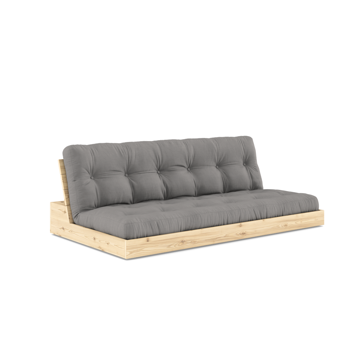 BASE Sofa bed 196 cm in Clear Lacquered Pine — Karup Design