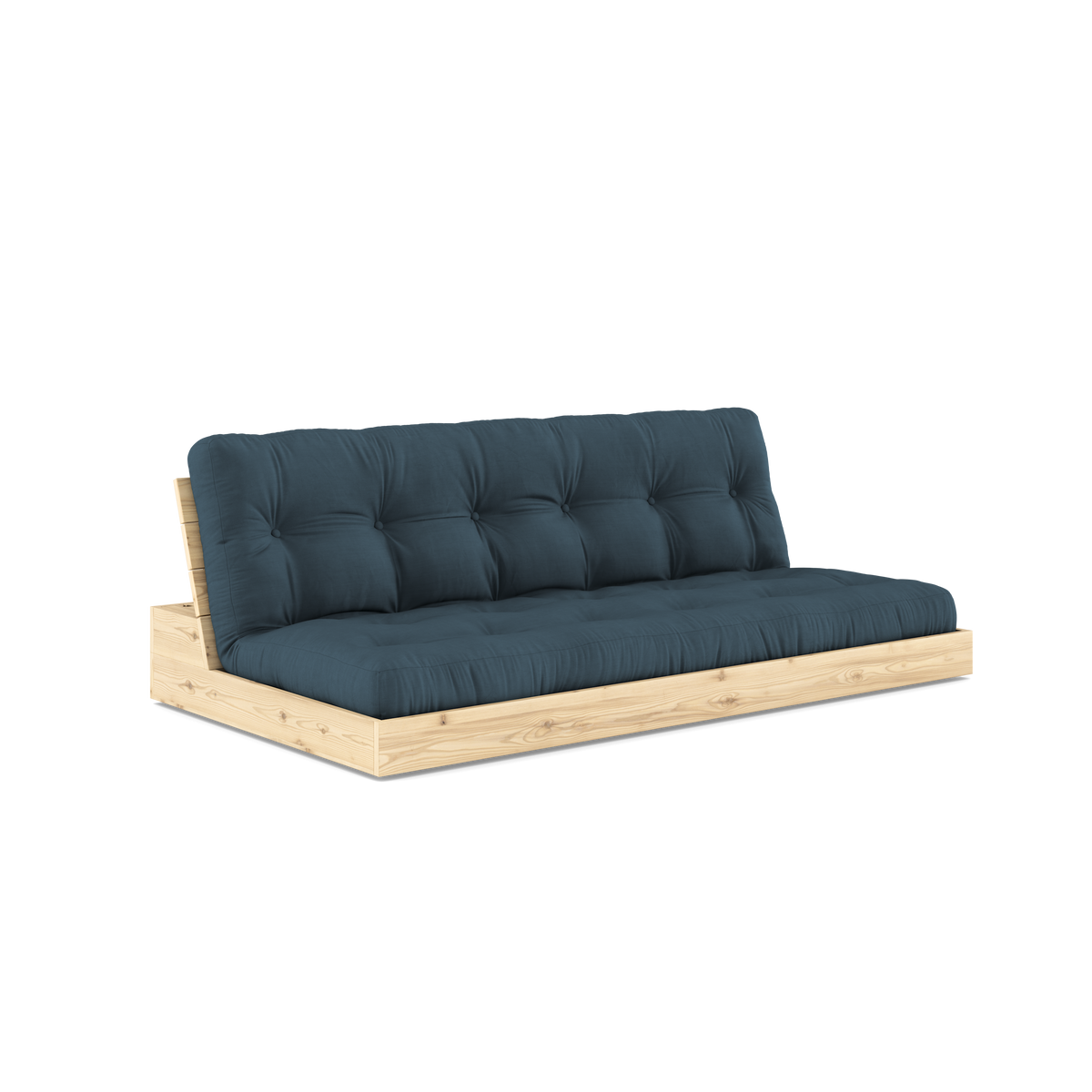 BASE Sofa bed 196 cm in Clear Lacquered Pine — Karup Design
