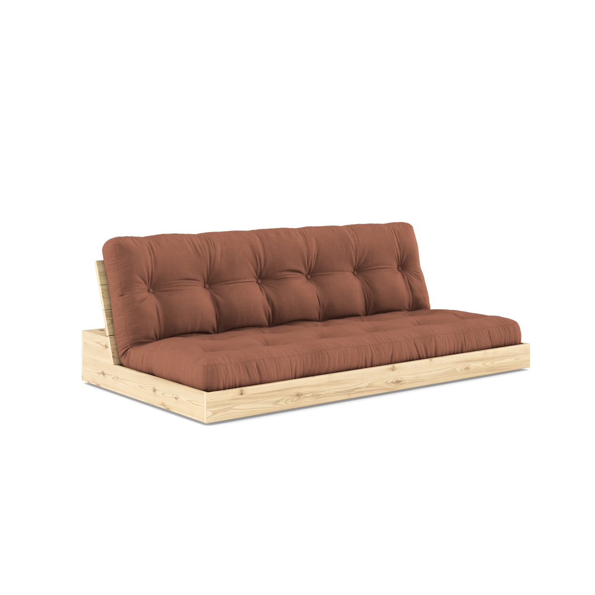 BASE Sofa bed 196 cm in Clear Lacquered Pine — Karup Design