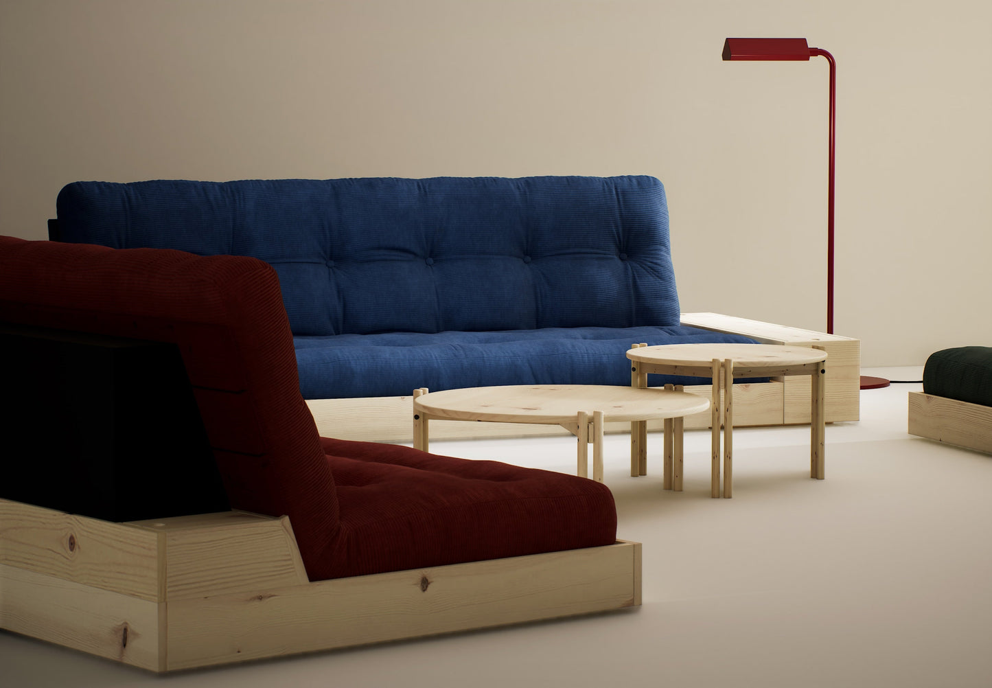 BASE Sofa bed 244 cm (with 2 sideboxes) — Scandinavian sofa bed by Karup Design