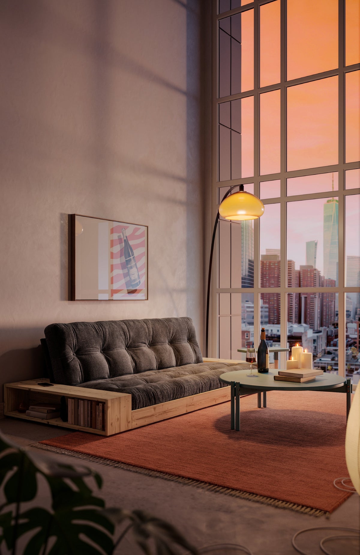 BASE Sofa bed 244 cm (with 2 sideboxes) — Scandinavian sofa bed by Karup Design