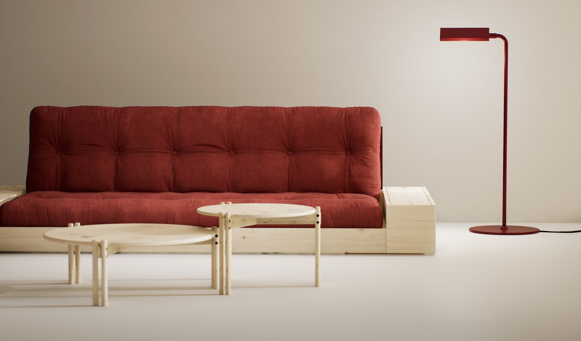 BASE Sofa bed 244 cm (with 2 sideboxes) — Scandinavian sofa bed by Karup Design