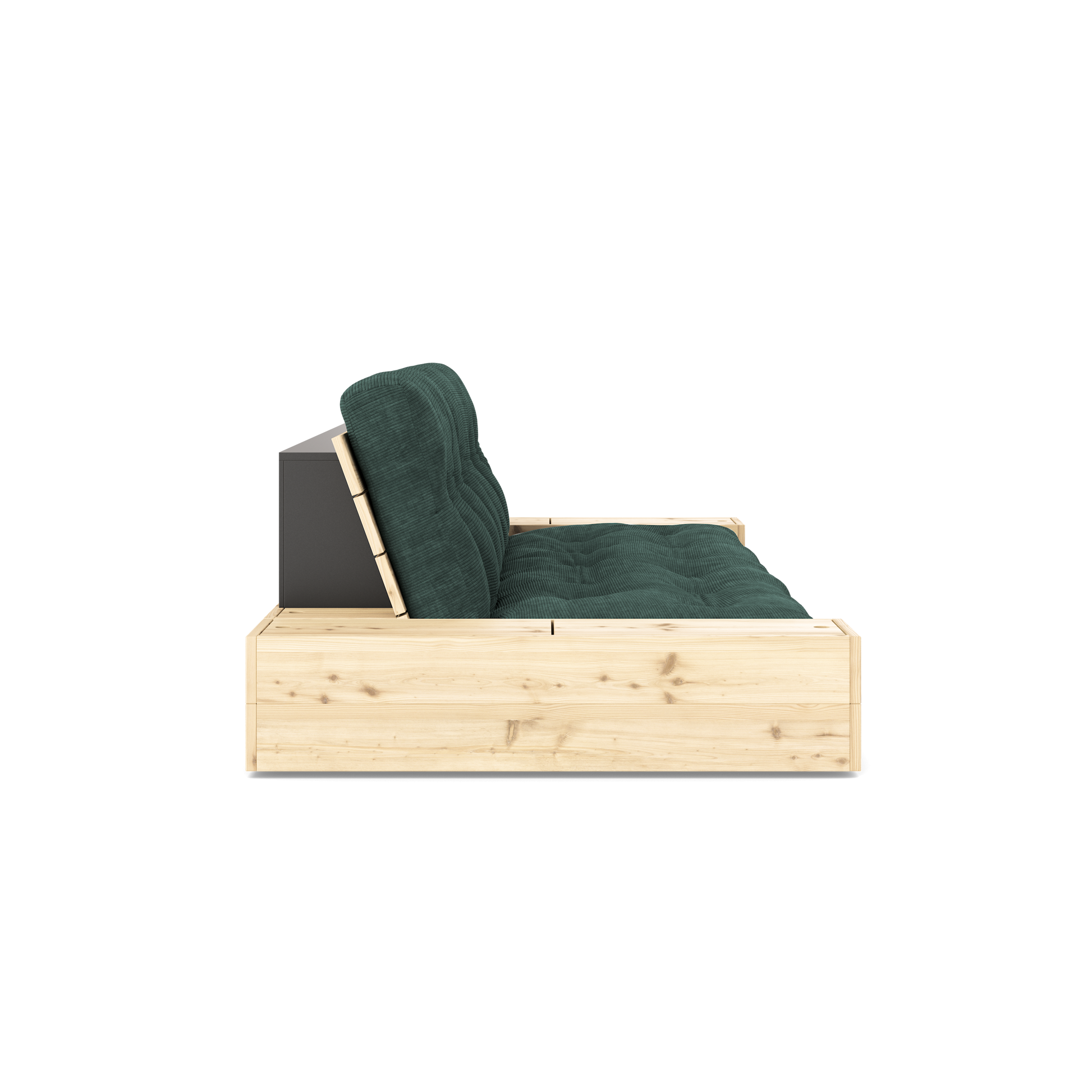 BASE Sofa bed 244 cm (with 2 sideboxes) — Scandinavian sofa bed by Karup Design