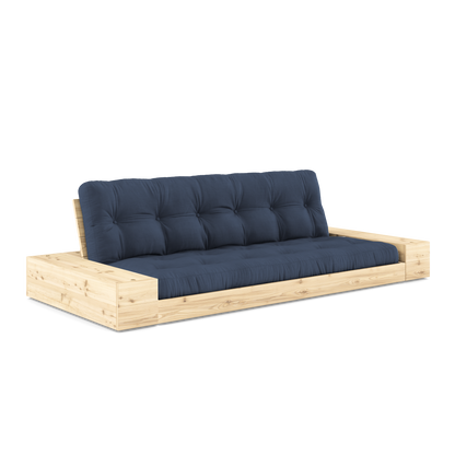 BASE Sofa bed 244 cm (with 2 sideboxes) in Clear Lacquered Pine — Karup Design